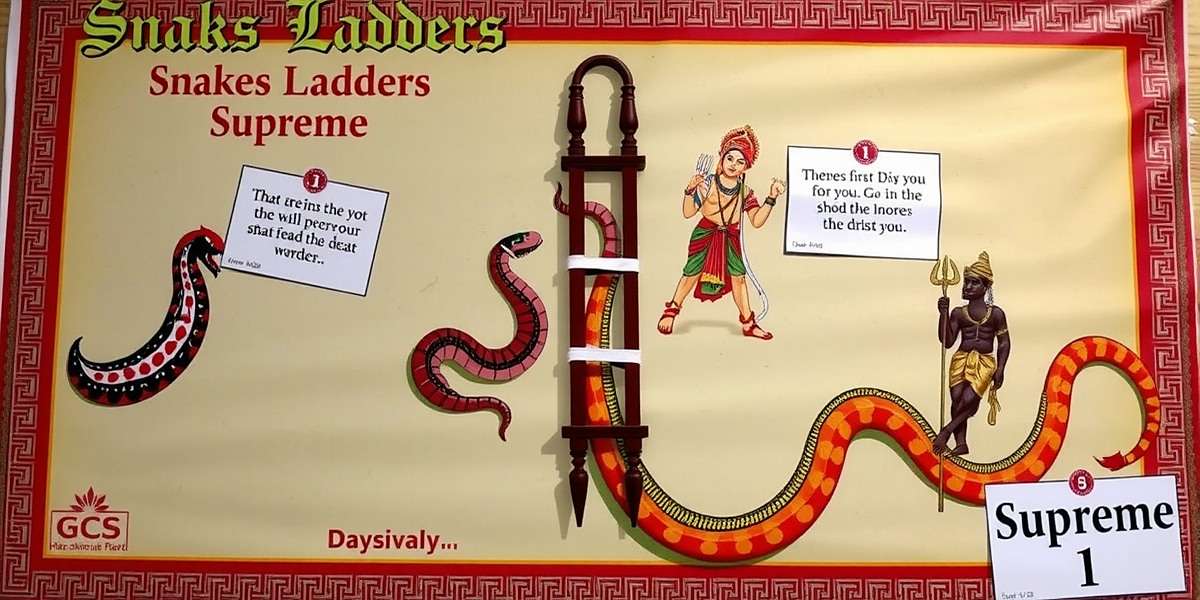 Snakes Ladders Supreme Cultural Themes Snakes Ladders Supreme board with Indian gods as ladder symbols and mythological demons as snakes