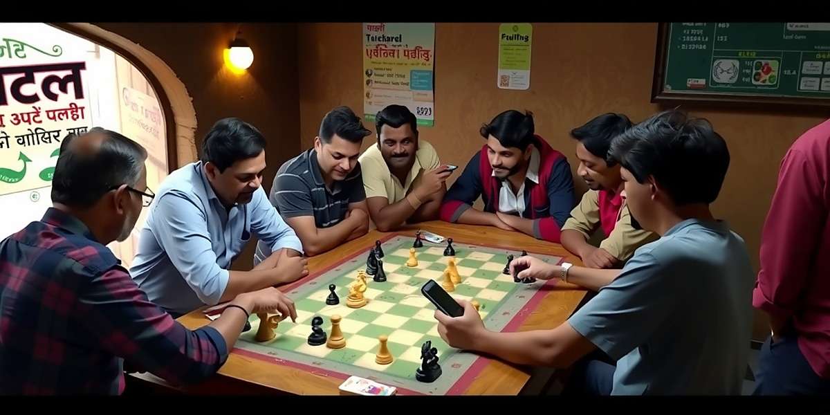 Snakes Ladders Supreme Local Tournament Snakes Ladders Supreme tournament in a small Indian town with players gathered around mobile devices